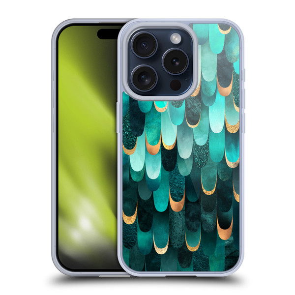 Elisabeth Fredriksson Sparkles Turquoise Soft Gel Case for Apple iPhone 15 Pro