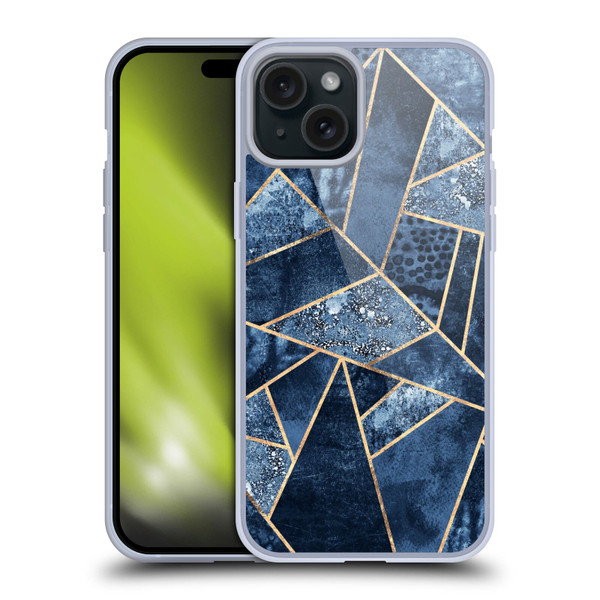 Elisabeth Fredriksson Stone Collection Blue Soft Gel Case for Apple iPhone 15 Plus