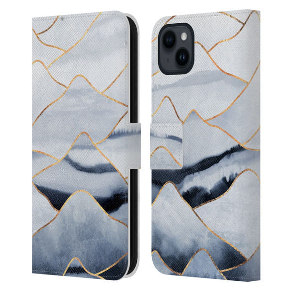 Elisabeth Fredriksson Sparkles Mountains Leather Book Wallet Case Cover For Apple iPhone 15 Plus