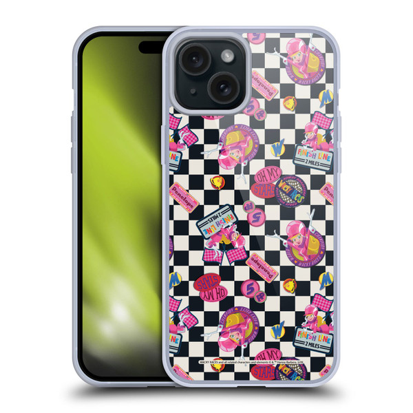 Wacky Races 2016 Graphics Pattern 2 Soft Gel Case for Apple iPhone 15 Plus