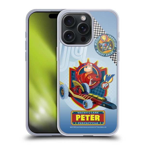 Wacky Races 2016 Graphics Peter Perfect Soft Gel Case for Apple iPhone 15 Pro Max