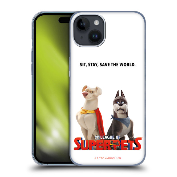 DC League Of Super Pets Graphics Characters 1 Soft Gel Case for Apple iPhone 15 Plus