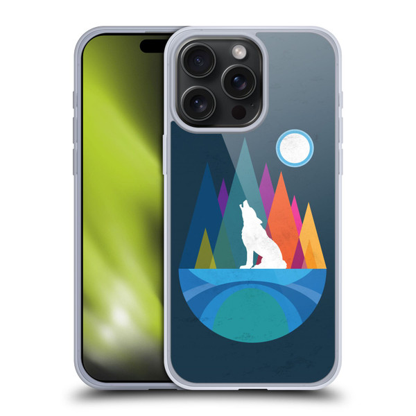 Dave Loblaw Contemporary Art Wolf Mountain With Texture Soft Gel Case for Apple iPhone 15 Pro Max