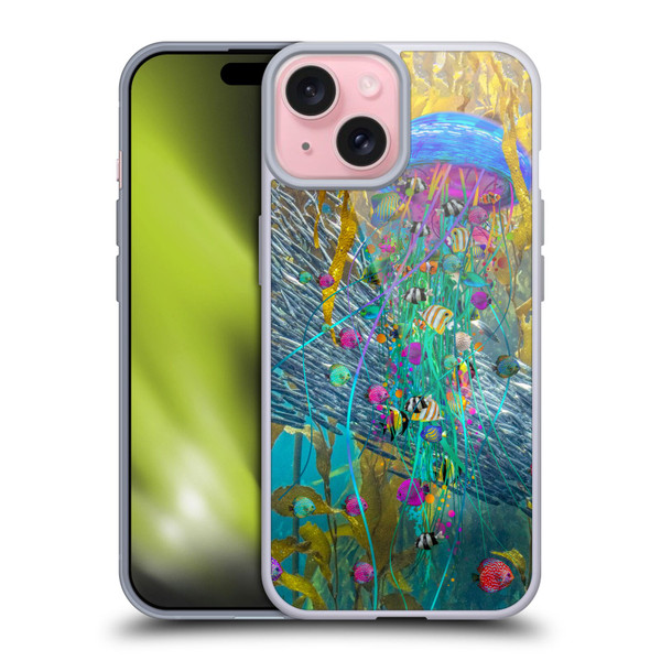 Dave Loblaw Jellyfish Jellyfish Kelp Field Soft Gel Case for Apple iPhone 15