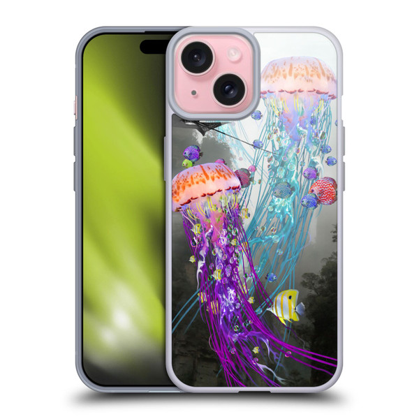 Dave Loblaw Jellyfish Jellyfish Misty Mount Soft Gel Case for Apple iPhone 15