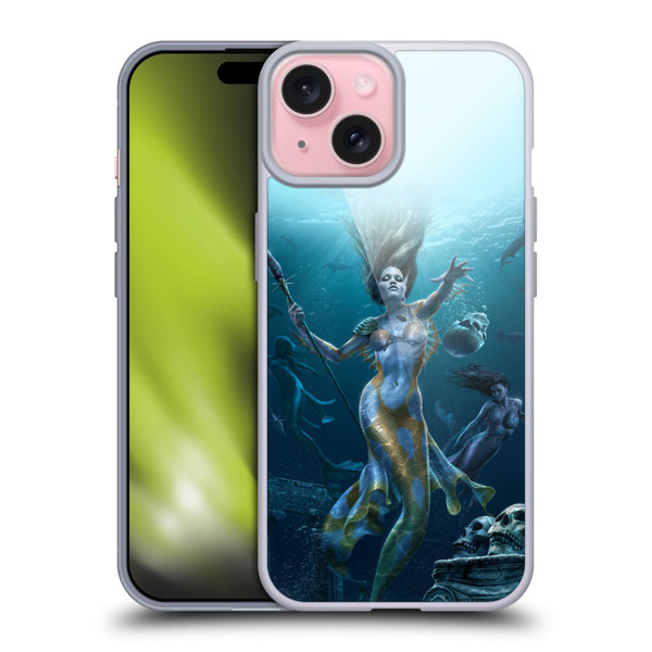 Tom Wood Fantasy Mermaid Hunt Soft Gel Case for Apple iPhone 15