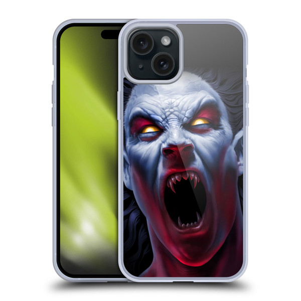 Tom Wood Horror Vampire Awakening Soft Gel Case for Apple iPhone 15 Plus