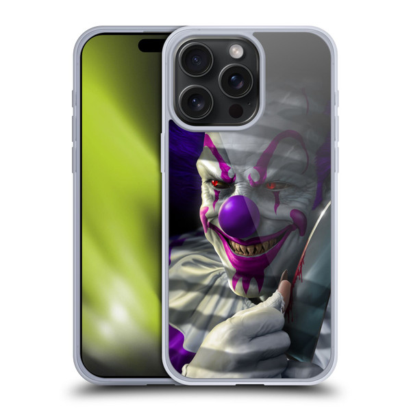 Tom Wood Horror Mischief The Clown Soft Gel Case for Apple iPhone 15 Pro Max