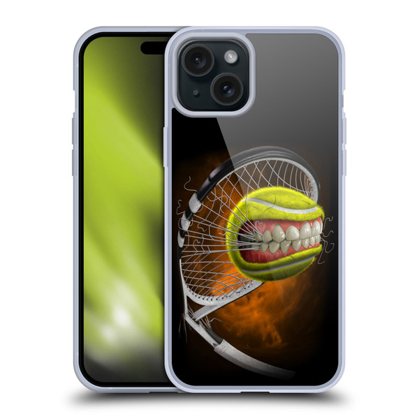 Tom Wood Monsters Tennis Soft Gel Case for Apple iPhone 15 Plus