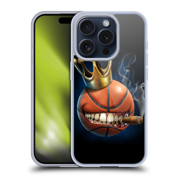 Tom Wood Monsters King Of Basketball Soft Gel Case for Apple iPhone 15 Pro