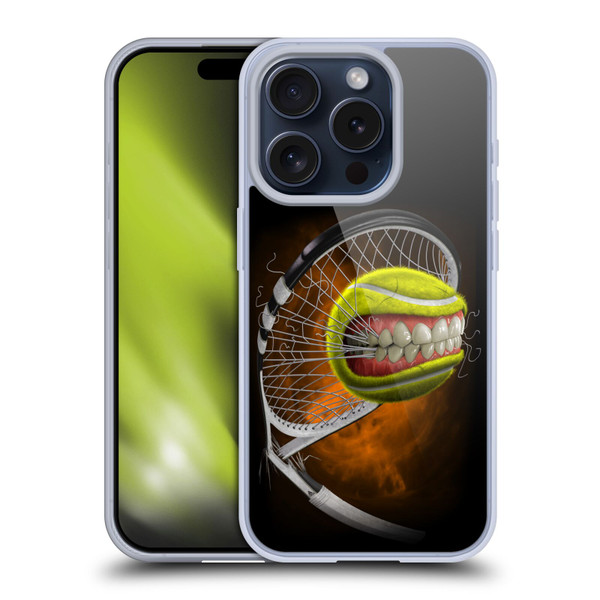 Tom Wood Monsters Tennis Soft Gel Case for Apple iPhone 15 Pro