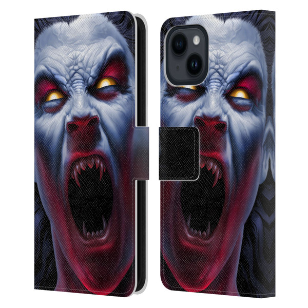 Tom Wood Horror Vampire Awakening Leather Book Wallet Case Cover For Apple iPhone 15
