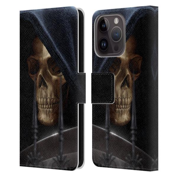 Tom Wood Horror Reaper Leather Book Wallet Case Cover For Apple iPhone 15 Pro