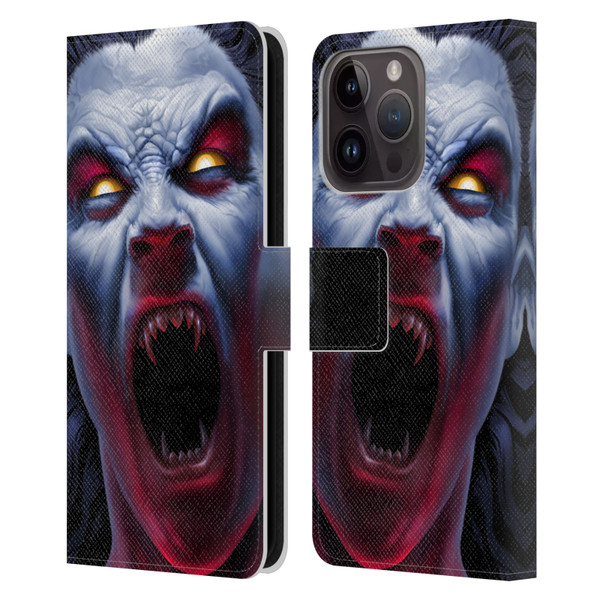 Tom Wood Horror Vampire Awakening Leather Book Wallet Case Cover For Apple iPhone 15 Pro
