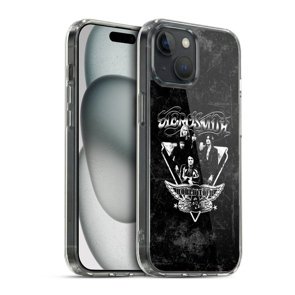 Aerosmith Black And White World Tour Soft Gel Case for Apple iPhone 15 & MagSafe