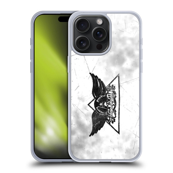 Aerosmith Black And White Triangle Winged Logo Soft Gel Case for Apple iPhone 15 Pro Max