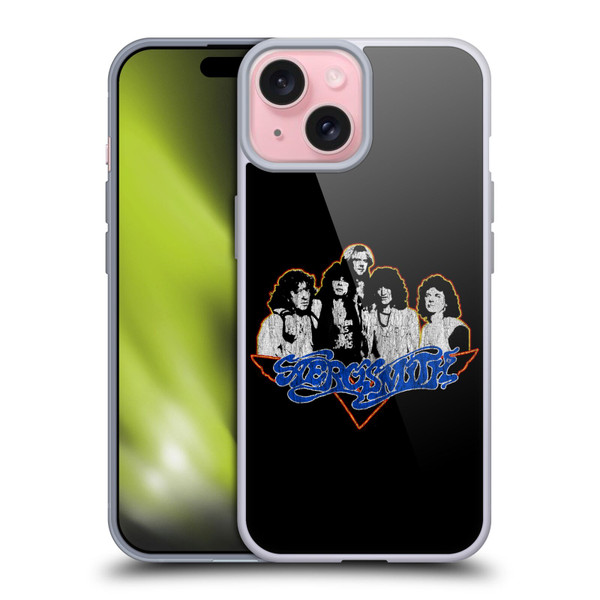 Aerosmith Classics Group Photo Vintage Soft Gel Case for Apple iPhone 15