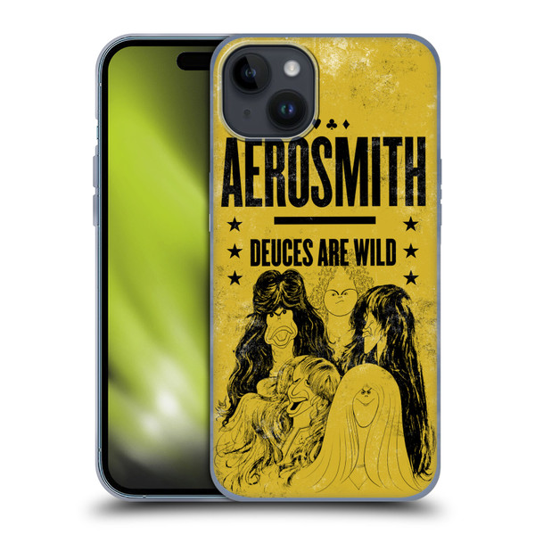 Aerosmith Classics Deuces Are Wild Soft Gel Case for Apple iPhone 15 Plus