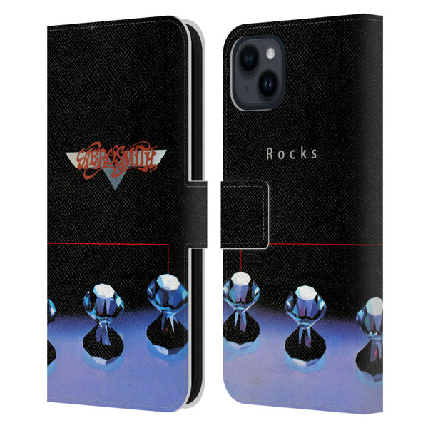 Aerosmith Classics Rocks Leather Book Wallet Case Cover For Apple iPhone 15 Plus