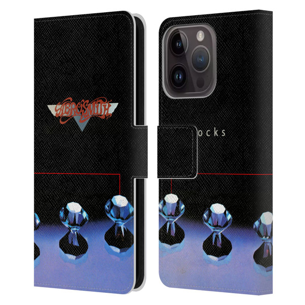 Aerosmith Classics Rocks Leather Book Wallet Case Cover For Apple iPhone 15 Pro