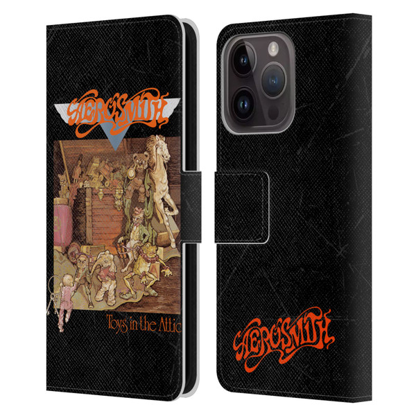 Aerosmith Classics Toys In The Attic Leather Book Wallet Case Cover For Apple iPhone 15 Pro