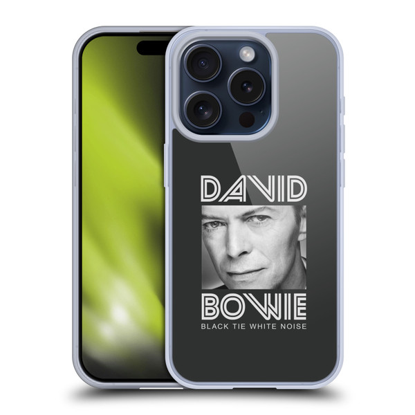 David Bowie Album Art Black Tie Soft Gel Case for Apple iPhone 15 Pro