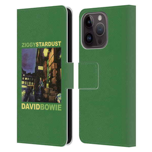 David Bowie Album Art Ziggy Stardust Leather Book Wallet Case Cover For Apple iPhone 15 Pro