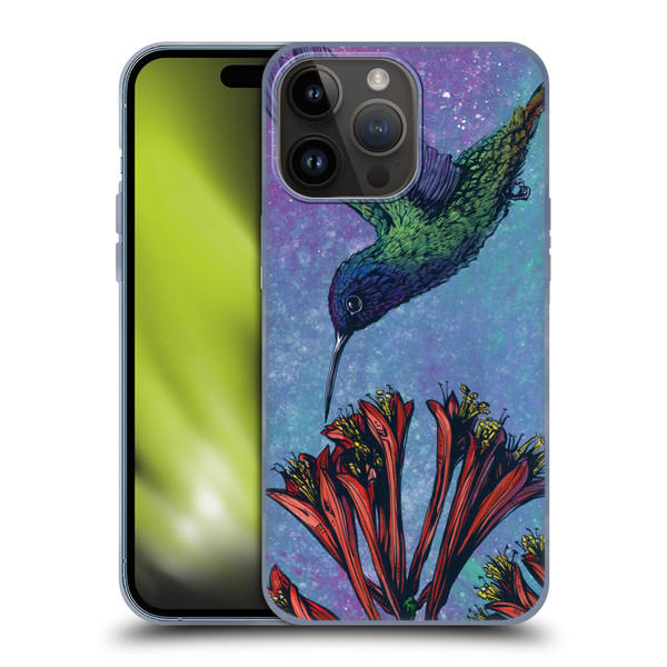 David Lozeau Colourful Grunge The Hummingbird Soft Gel Case for Apple iPhone 15 Pro Max