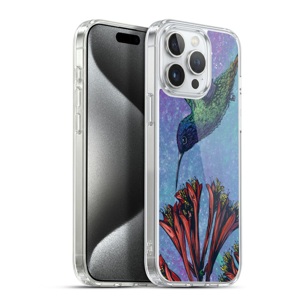 David Lozeau Colourful Grunge The Hummingbird Soft Gel Case for Apple iPhone 15 Pro Max & MagSafe