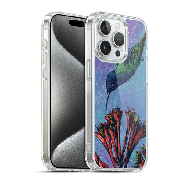 David Lozeau Colourful Grunge The Hummingbird Soft Gel Case for Apple iPhone 15 Pro & MagSafe