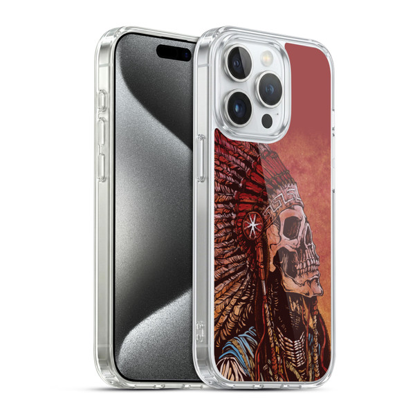 David Lozeau Colourful Grunge Native American Soft Gel Case for Apple iPhone 15 Pro & MagSafe