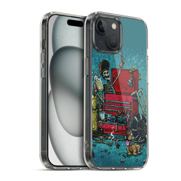 David Lozeau Colourful Art Garage Soft Gel Case for Apple iPhone 15 & MagSafe