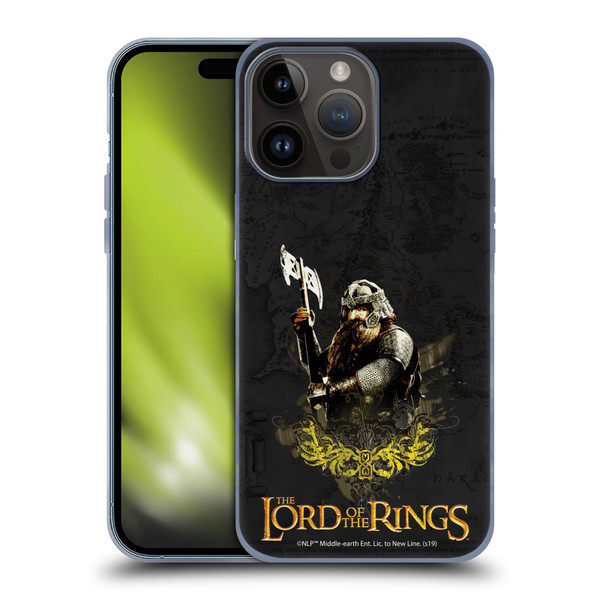 The Lord Of The Rings The Fellowship Of The Ring Character Art Gimli Soft Gel Case for Apple iPhone 15 Pro Max