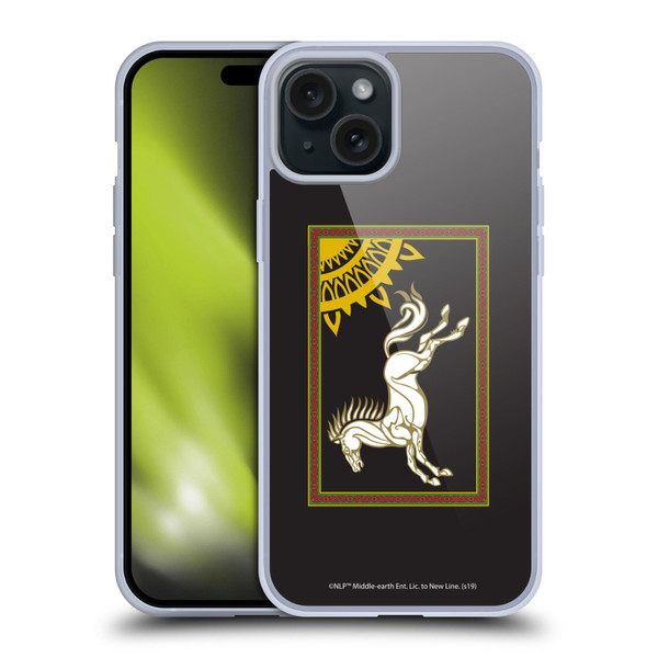 The Lord Of The Rings The Fellowship Of The Ring Graphics Flag Of Rohan Soft Gel Case for Apple iPhone 15 Plus