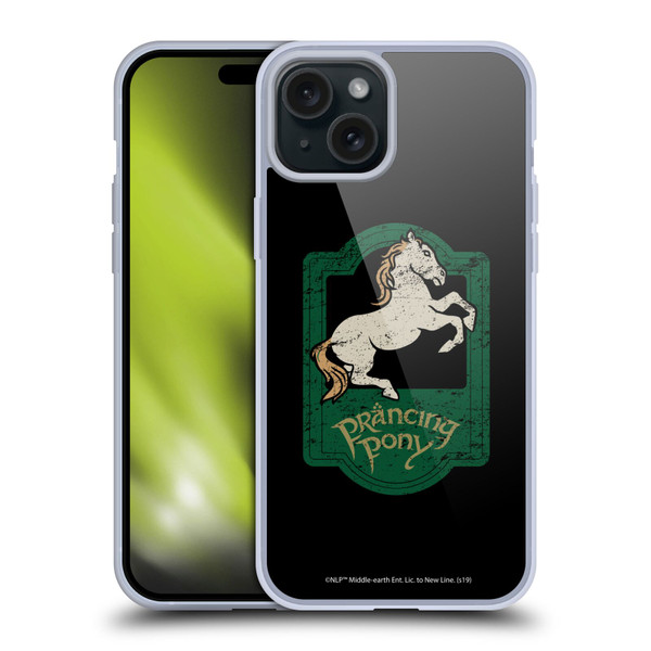 The Lord Of The Rings The Fellowship Of The Ring Graphics Prancing Pony Soft Gel Case for Apple iPhone 15 Plus