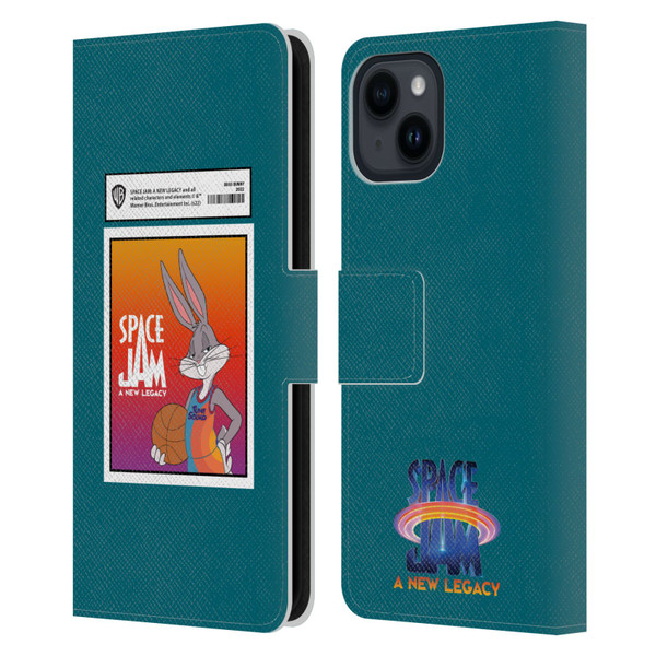 Space Jam: A New Legacy Graphics Bugs Bunny Card Leather Book Wallet Case Cover For Apple iPhone 15