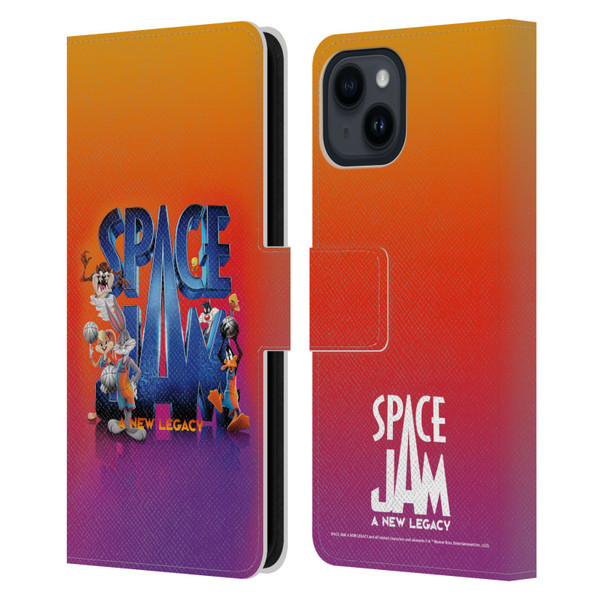 Space Jam: A New Legacy Graphics Poster Leather Book Wallet Case Cover For Apple iPhone 15