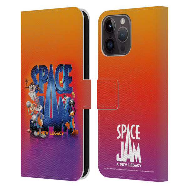 Space Jam: A New Legacy Graphics Poster Leather Book Wallet Case Cover For Apple iPhone 15 Pro Max