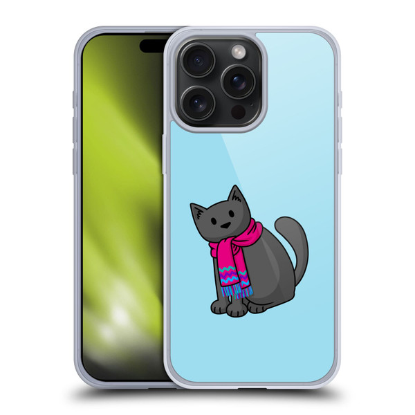 Beth Wilson Doodlecats Cold In A Scarf Soft Gel Case for Apple iPhone 15 Pro Max