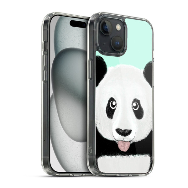 Barruf Animals The Cute Panda Soft Gel Case for Apple iPhone 15 & MagSafe