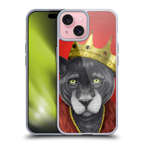 Barruf Animals The King Panther Soft Gel Case for Apple iPhone 15