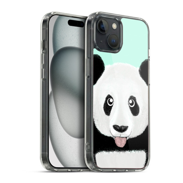 Barruf Animals The Cute Panda Soft Gel Case for Apple iPhone 15 Plus & MagSafe