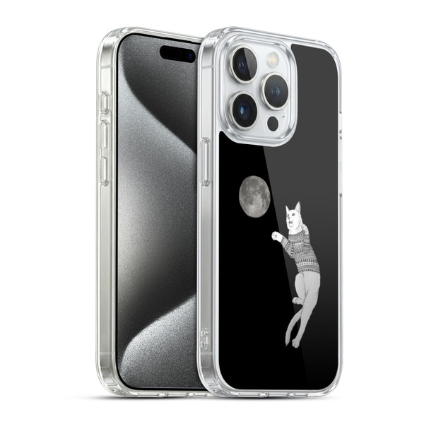 Barruf Animals Cat-ch The Moon Soft Gel Case for Apple iPhone 15 Pro & MagSafe