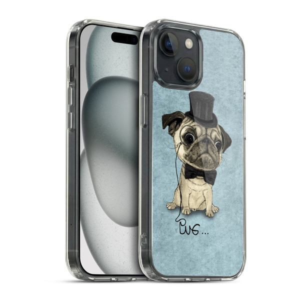 Barruf Dogs Gentle Pug Soft Gel Case for Apple iPhone 15 & MagSafe
