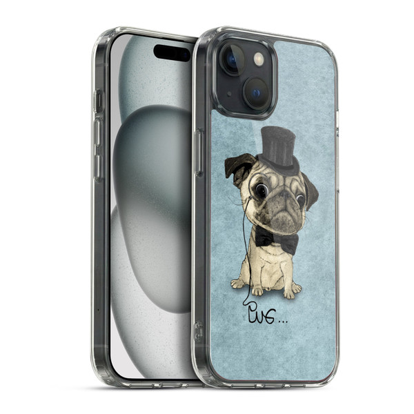 Barruf Dogs Gentle Pug Soft Gel Case for Apple iPhone 15 Plus & MagSafe