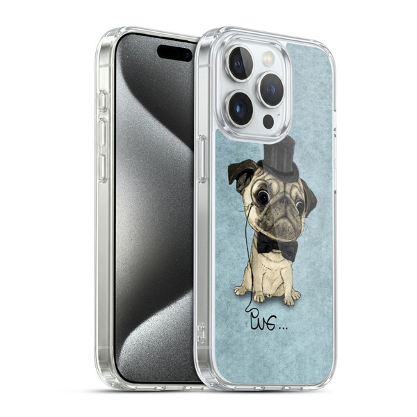 Barruf Dogs Gentle Pug Soft Gel Case for Apple iPhone 15 Pro & MagSafe
