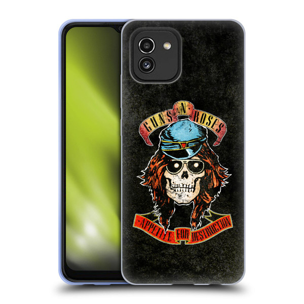 Guns N' Roses Vintage Rose Soft Gel Case for Samsung Galaxy A03 (2021)