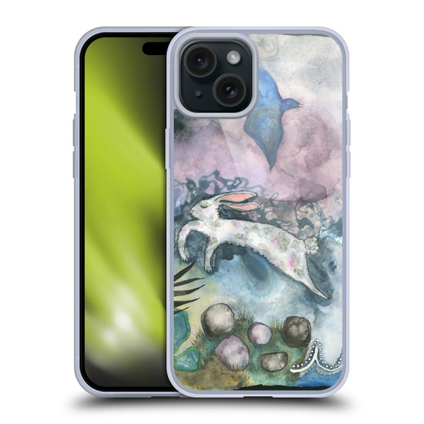 Wyanne Animals Bird and Rabbit Soft Gel Case for Apple iPhone 15 Plus