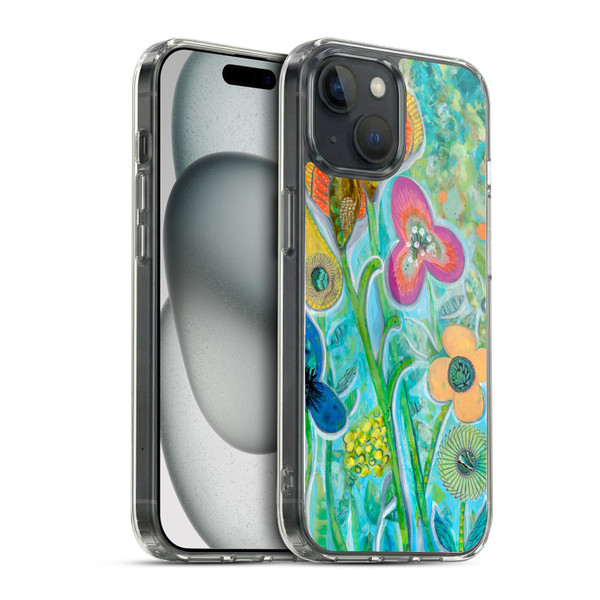 Wyanne Nature Garden Wildflowers Soft Gel Case for Apple iPhone 15 & MagSafe