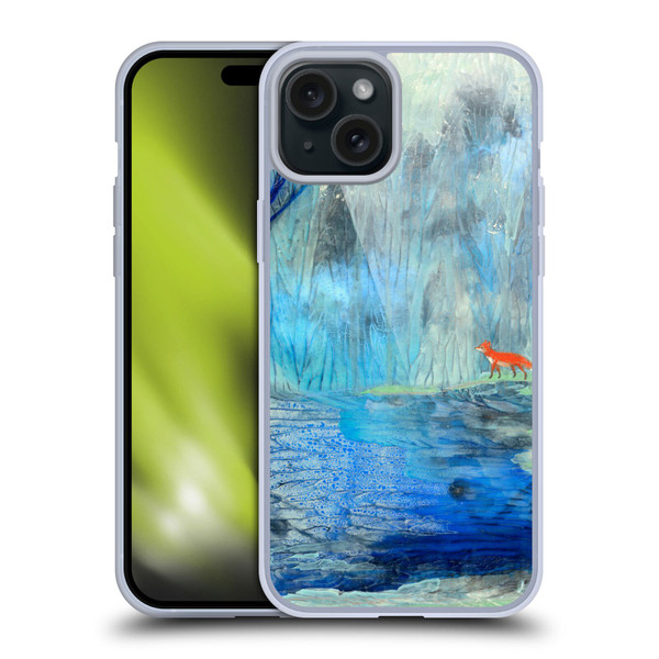 Wyanne Nature 2 Red Fox Blue River Soft Gel Case for Apple iPhone 15 Plus